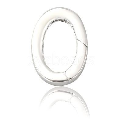 1Pc 925 Sterling Silver Spring Gate Rings STER-BBC0008-50A-1