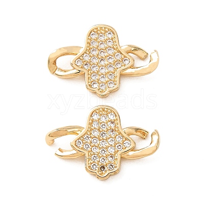 Brass Micro Pave Cubic Zirconia Connector Charms LS-CU-CJC6430-01G-1