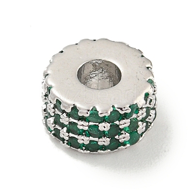 Rack Plating Brass with Cubic Zirconia Beads KK-B091-04B-1