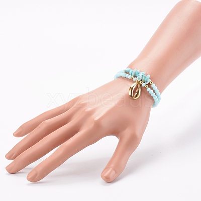 Stretch Bracelets Sets BJEW-JB06095-01-1
