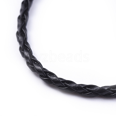 Trendy Braided Imitation Leather Necklace Making X-NJEW-S105-017-1