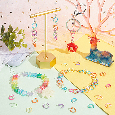 240Pcs 8 Colors Zinc Alloy Open Jump Rings FIND-PH0009-22-1