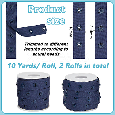 10 Yards Snap Button Tape OCOR-OC0001-65C-1