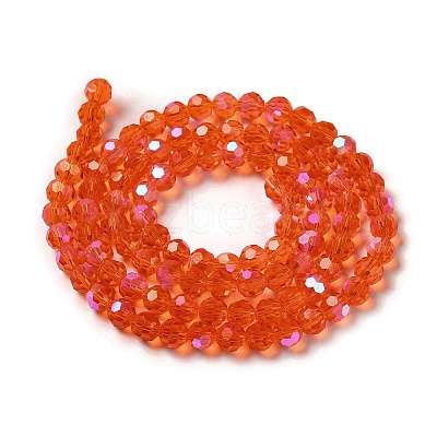 Electroplate Transparent Glass Beads Strands EGLA-A035-T6mm-L05-1