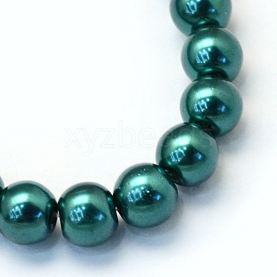 Baking Paint Pearlized Glass Pearl Round Bead Strands HY-Q003-4mm-79-1