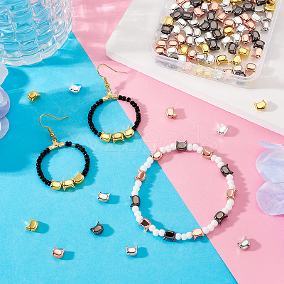 100Pcs 5 Colors Electroplate Glass Beads EGLA-TA0013-53-1