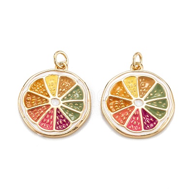 Brass Enamel Pendants KK-A155-01G-1