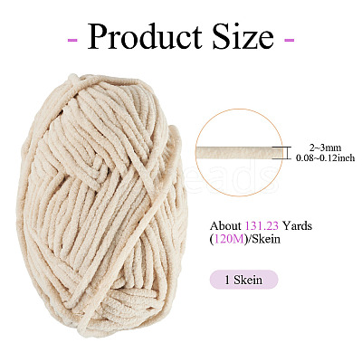 1 Skein Soft Crocheting Yarn WCOR-TADJ0001-01B-1