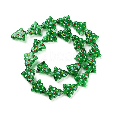 Handmade Bumpy Glass Beads Strands LAMP-F032-08B-1