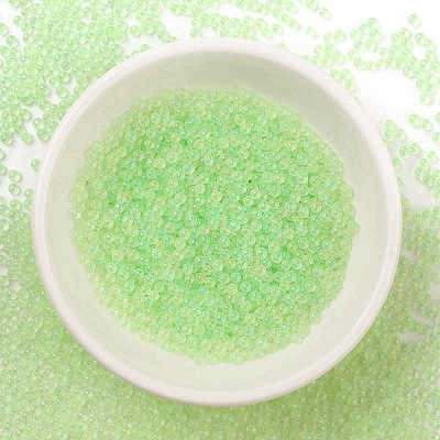 Luminous Transparent Glass Seed Round Beads GLAA-F124-D05-A-1