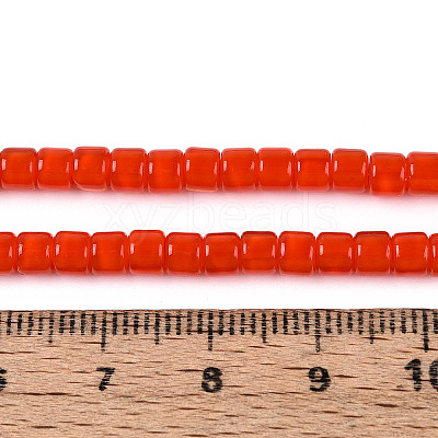 Opaque Solid Color Glass Beads Strands GLAA-N065-4x4mm-C04-1