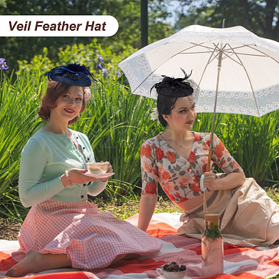 2 Sets 2 Colors  Mesh Veil Hair Bands MRMJ-GA0001-24-1