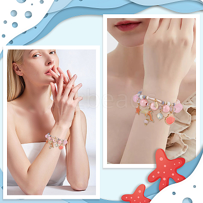 1Bag Plastic & Glass Beaded Stretch Bracelets BJEW-PA0001-10A-1