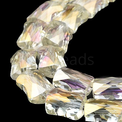 AB Color Plated Transparent Glass Beads Strands EGLA-P051-06A-A08-1