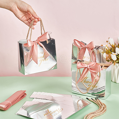 Folding Paper Gift Bags with Handle ABAG-WH0045-22-1