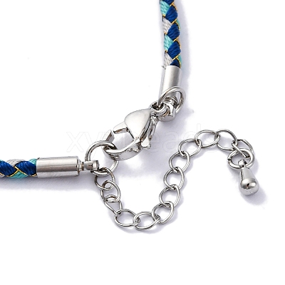Polyester Cord Braided Bracelet Makings MAK-Z003-01P-03-1