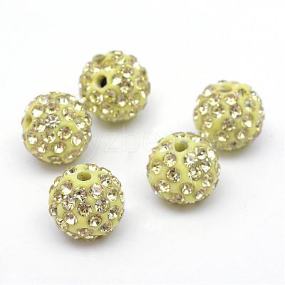 Polymer Clay Pave Rhinestone Beads RB-Q197-10mm-24-1
