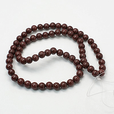 Natural Mashan Jade Round Beads Strands G-D263-8mm-XS05-1