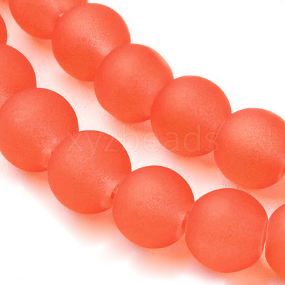 Baking Paint Transparent Glass Bead Strands X-GLAA-S031-6mm-27-1