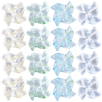 80Pcs 4 Colors Handmade Lampwork Beads LAMP-SC0001-77-1