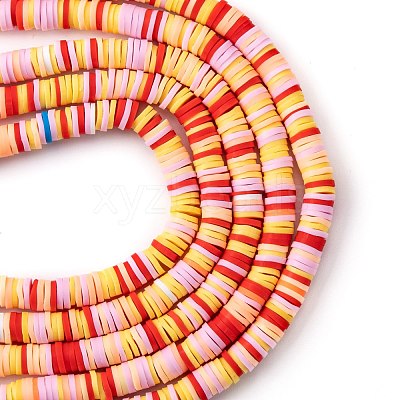 Handmade Polymer Clay Beads Strands CLAY-R089-6mm-T02B-16-1