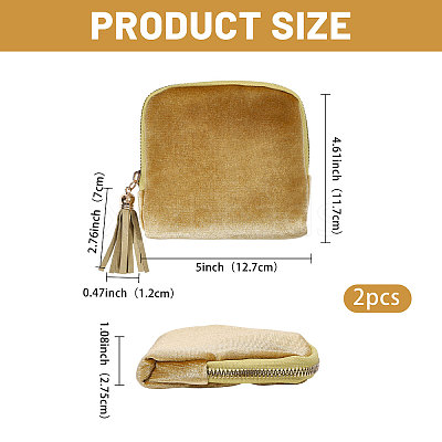 Cloth Jewelry Storage Zipper Bags with Tassel ABAG-WH0045-75-1