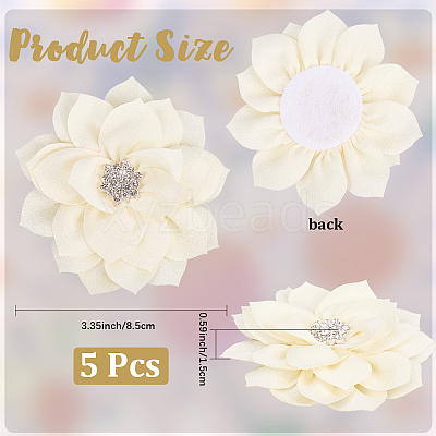 Polyester & Rhinestones Ornament Accessories DIY-WH20063-015C-1