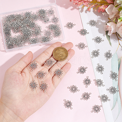 100Pcs Tibetan Style Alloy Connector Charms FIND-SC0006-16-1