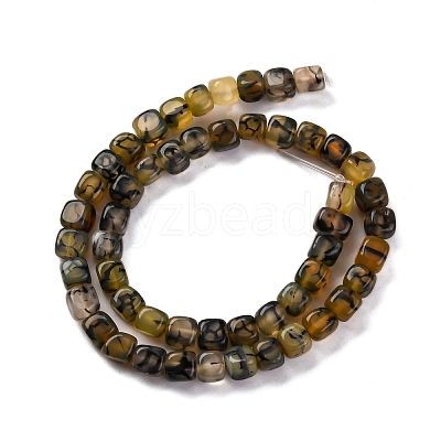 Natural Dragon Veins Agate Beads Strands G-G177-E11-01-1