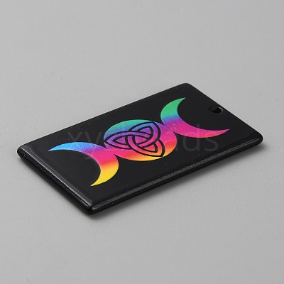 Printed Acrylic Pendants OACR-WH0036-23P-1