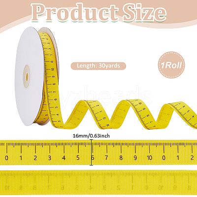 Polyester Grosgrain Ribbon OCOR-WH0082-492-1