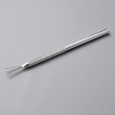 Iron 7-Pin Feather Wire Brush Texture Tool LS-TOOL-WH0134-73S-1