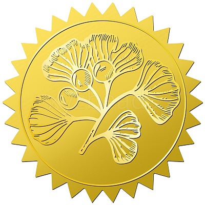 34 Sheets Self Adhesive Gold Foil Embossed Stickers DIY-WH0509-048-1