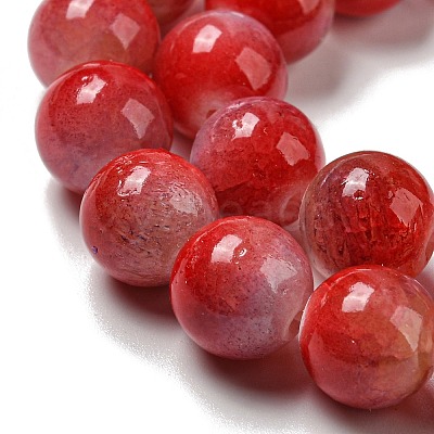 Dyed Natural White Jade Beads Strands G-F764-03D-1