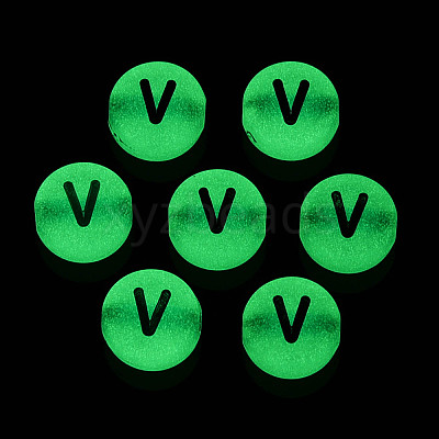 Luminous Frosted Acrylic Beads FACR-T008-02V-1