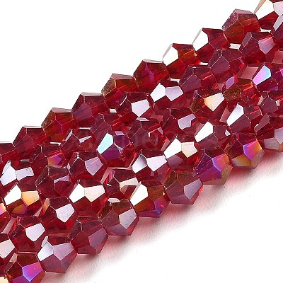 Transparent Electroplate Glass Beads Strands EGLA-A039-T2mm-B27-1