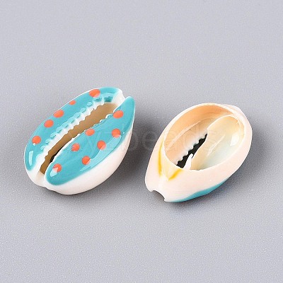 Natural Cowrie Shell Beads SSHEL-N034-35-04-1