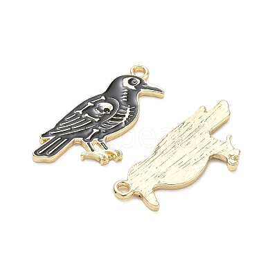 Skull Alloy Enamel Pendants AL-CBAD3B4-04G-01-1