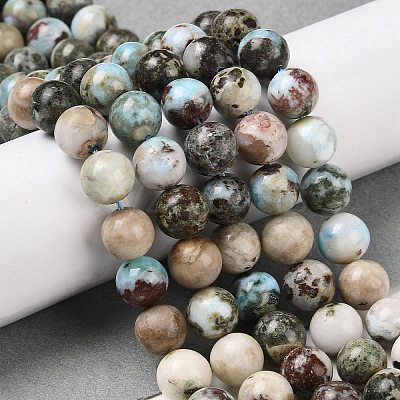 Natural Larimar Beads Strands G-P524-A02-03-1