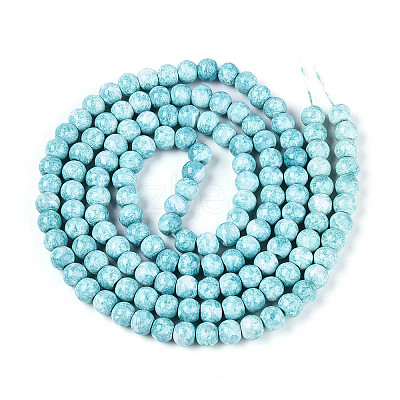 Baking Paint Glass Beads Strands DGLA-N016-6mm-08-1
