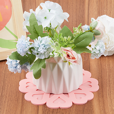 4Pcs 4 Colors Silicone Placemats AJEW-GF0008-27-1