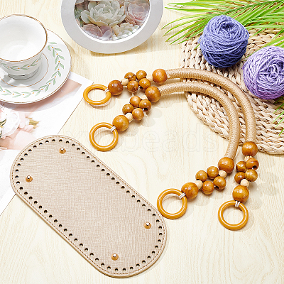 3Pcs 2 Styles PU Leather & Iron Oval Bottom FIND-PH0003-54-1