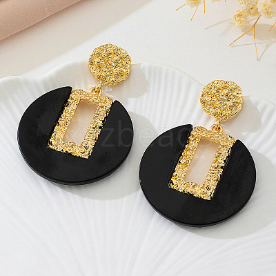 Alloy & Acrylic Stud Dangle Earrings FS-WGB9194-12-1