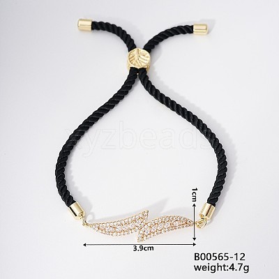 Adjustable Brass Crystal Rhinestone Link Slider Bracelets EL8813-7-1