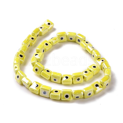 Handmade Porcelain Ceramic Beads Strands LAMP-B021-06J-1