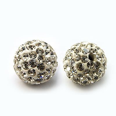 Polymer Clay Rhinestone Beads RB-C1438-14mm-A01-1
