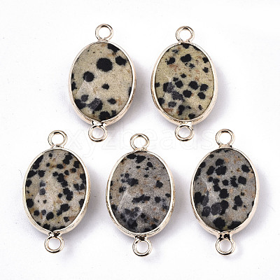 Natural Dalmatian Jasper Links Connectors G-N326-44G-1