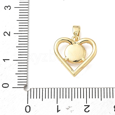 Brass Micro Pave Clear Cubic Zirconia Pendants RE-CBAB606-01G-1