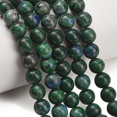 Natural Chrysocolla and Lapis Lazuli Beads Strands GG-CBA7BB7-A04-8mm-1