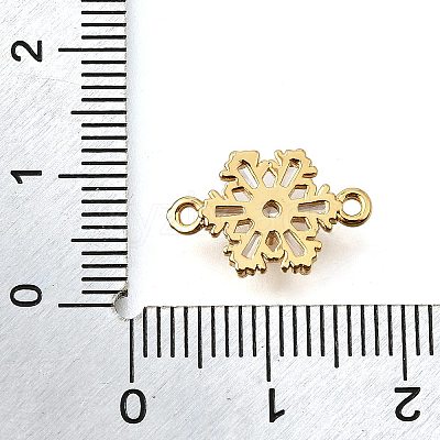 Brass Clear Cubic Zirconia Connector Charms KK-U065-06C-G-1